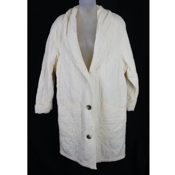 Free People Jackets & Blazers - Free People NWT Vanilla Cream Quilted Oversized Jacket Size XS